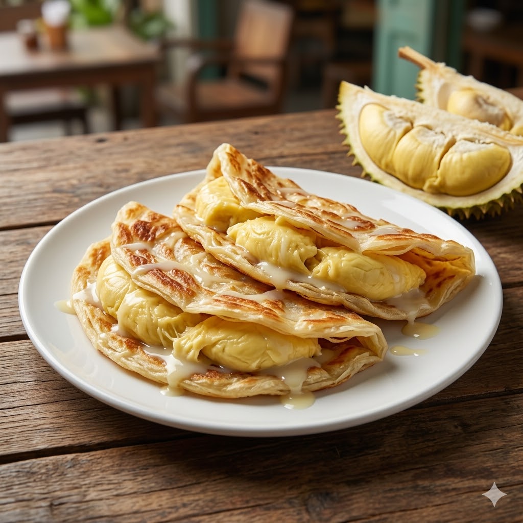Roti Cane Durian Martabak Kubang Hayuda